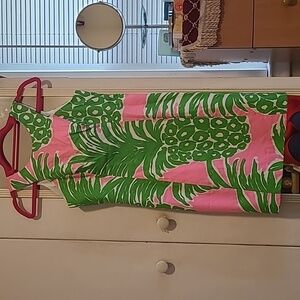Lilly Pulitzer Dress Pink & Green Flamenco, Size 00
